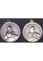 MEDAGLIA SACRO CUORE Madonna Gesù Antica Stefano Johnson Inizi '900 Medaglietta