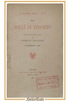 GLI IDILLI DI TEOCRITO tradotti da Angelo Taccone 1914 Fratelli Bocca Libro