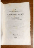 LE OPERE STORICHE DI CORNELIO TACITO 2 volumi completo 1822 Bettoni libro antico