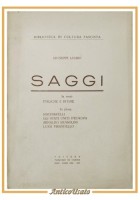 SAGGI di Giuseppe Lembo 1936 Libro Machiavelli Stati uniti d'Europa Mussolini