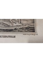 LE ANIME PEZZENTELLE manifesto antico Santino '800 Litografia Apicella Napoli