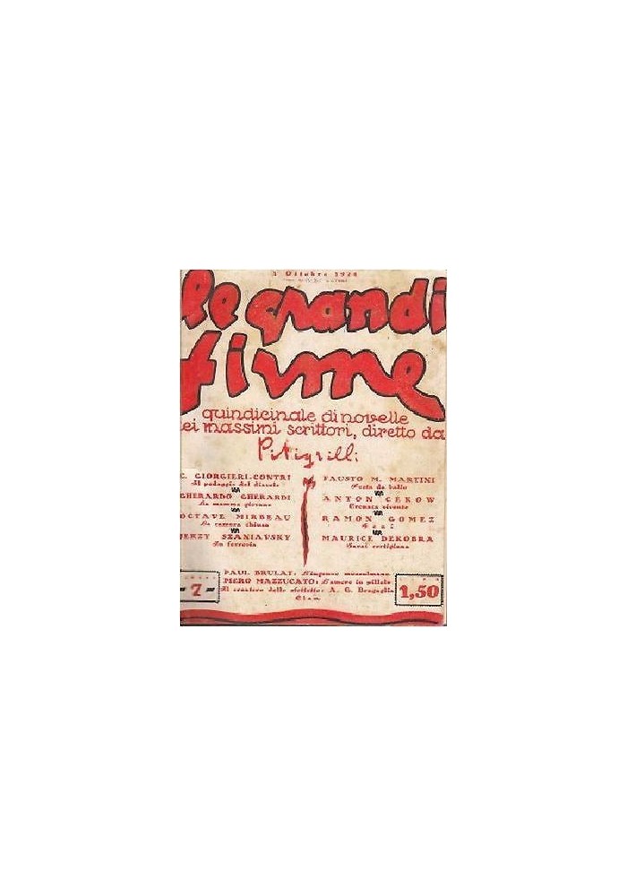 LE GRANDI FIRME 12 numeri vari Anno I e II 19241925 rilegati Pitigrilli rivista