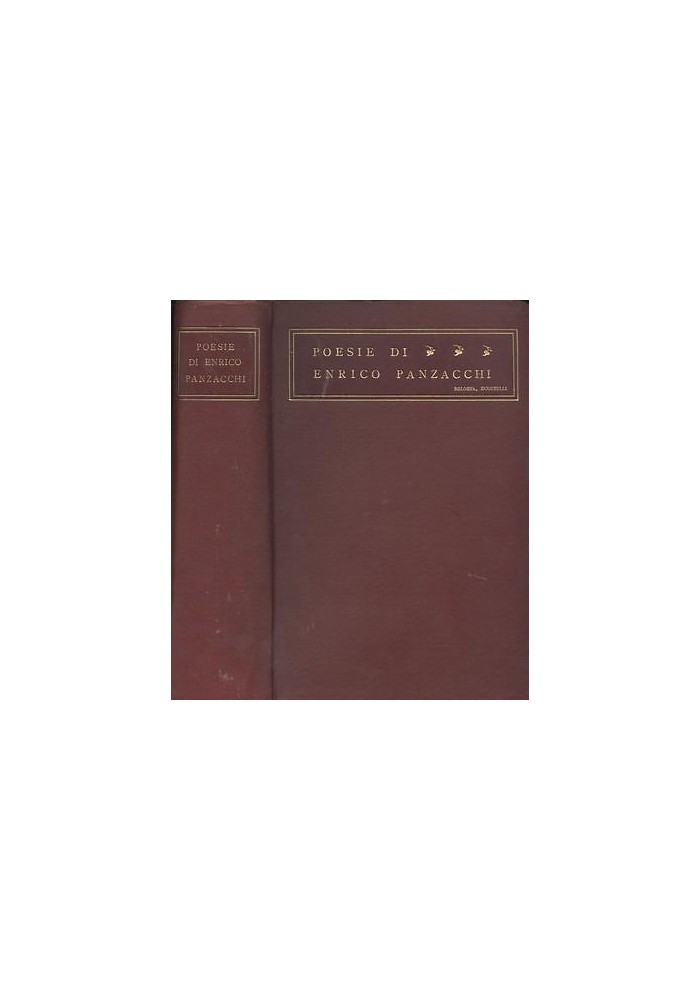 POESIE di Enrico Panzacchi 1908 Nicola Zanichelli elegante copertina tutta tela