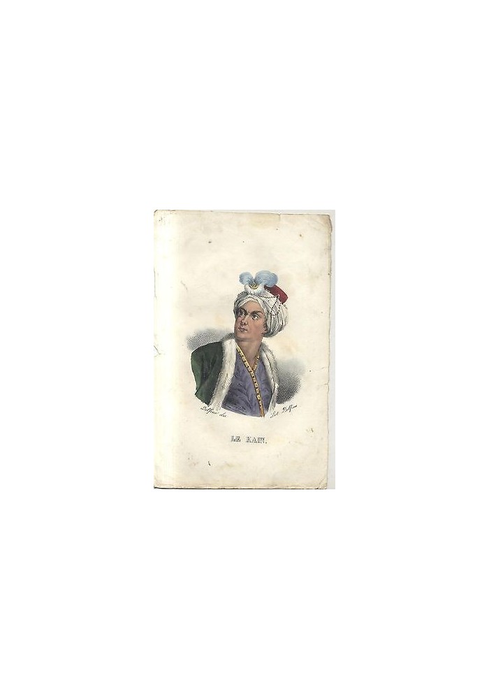 HENRI LOUIS LE KAIN litografia DOLFINO acquerello metà 800 ORIGINALE