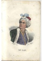 HENRI LOUIS LE KAIN litografia DOLFINO acquerello metà 800 ORIGINALE