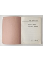 NOTE DI STORIA LINGUISTICA SALENTINA di P G B Mancarella 1974 Milella Libro