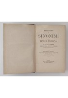 DIZIONARIO DEI SINONIMI DELLA LINGUA ITALIANA di Zecchini 1883 UTET Libro Antico