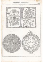 ARCHEOLOGIA ANTICHITà MESSICANE TAVOLA XIX INCISIONE STAMPA RAME 1866 ORIGINALE