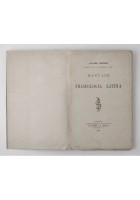 MANUALE DI FRASEOLOGIA LATINA di Giacomo Cortese 1895 Lattes libro antico