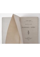 MANUALE DI FRASEOLOGIA LATINA di Giacomo Cortese 1895 Lattes libro antico