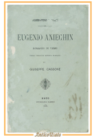 EUGENIO ANIEGHIN di Alessandro Pushkin 1906 Noto tipografia Zammit Libro romanzo