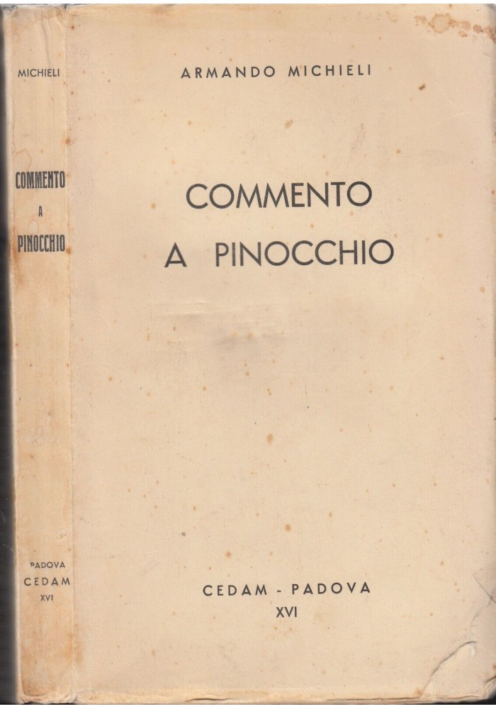 COMMENTO A PINOCCHIO di Armando Michieli 1933 Fratelli Bocca Libro su avventure