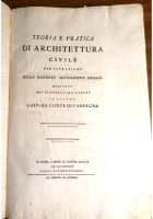 TEORIA E PRATICA DI ARCHITETTURA CIVILE Girolamo Masi 1788 Fulgoni Libro Antico