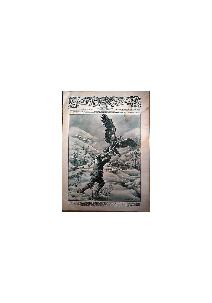 LA DOMENICA DELL’AGRICOLTORE 14/01/1934 illustrato Cimego Valle Sabbia