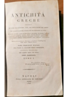 ANTICHITÀ GRECHE costumi usi istituzioni di John Robinson 1823 3 volumi antico