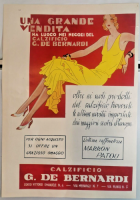 CALZIFICIO DE BERNARDI 1928 Pubblicità Advertising Vintage a colori d'epoca
