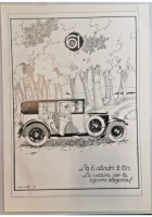 ITALA 61 AUTOMOBILE e CAPPELLI foto 1928 Pubblicità Advertising Vintage d'epoca