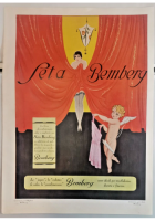 SETA BEMBERG 1928 Pubblicità Advertising Vintage a colori d'epoca Poster