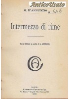 INTERMEZZO DI RIME Gabriele d’Annunzio 1907 Librerie Economica