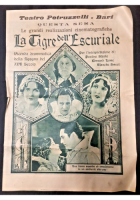 TEATRO PETRUZZELLI 1923 Bari Depliant pubblicitario film TIgre dell'escuriale