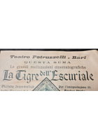 TEATRO PETRUZZELLI 1923 Bari Depliant pubblicitario film TIgre dell'escuriale