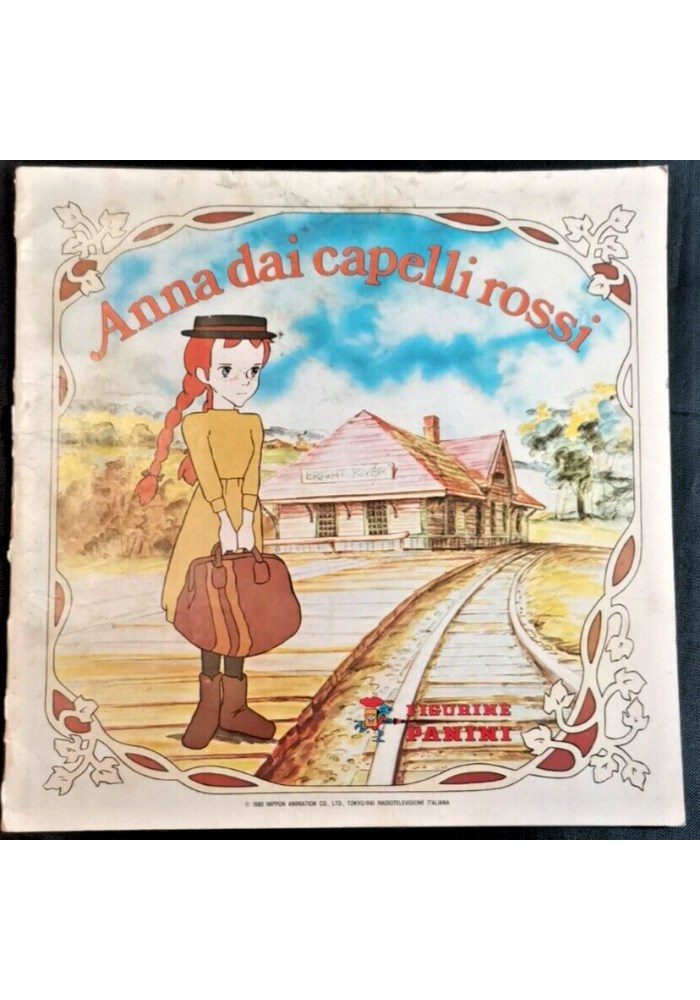 ANNA DAI CAPELLI ROSSI album con 35 figurine 1980 Panini Nippon cartone animato