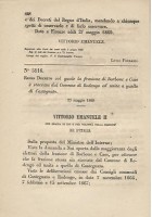 BORBONE E CASE - REGIO DECRETO 1869 RODENGO CASTAGNETO
