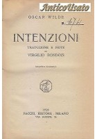 INTENZIONI di Oscar Wilde - Facchi Editore 1920