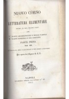 NUOVO CORSO DI LETTERATURA ELEMENTARE Lorenzo Zaccaro 3 volumi 1851 Libro antico