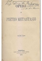 OPERE di Pietro Metastasio VOLUME UNICO 1882 Napoli Perrone Libro antico vintage