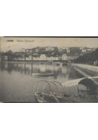 CARTOLINA LUGANO - VEDUTA GENERALE viaggiata 1911 - ANIMATA - ORIGINALE