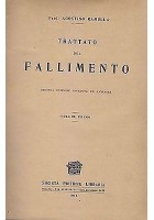 TRATTATO DEL FALLIMENTO Volume I di Agostino Ramella 1915 Editrice Libraria