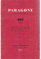 RIVISTA PARAGONE 293 ARTE Sansoni Editore Luglio 1971 giornale