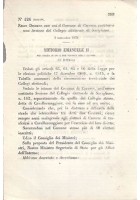 CERVERE COMUNE SAVIGLIANO REGIO DECRETO 2 settembre 1871 ORIGINALE REGNO ITALIA
