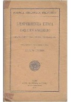 L'ESPERIENZA ETICA DELL'EVANGELIO a cura di Adolfo Omodeo nuovo testamento libro