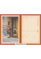 BUON ANNO 1941 Cartolina Vintage d'epoca Illustrata bambini Non Viaggiata