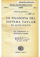 LA FILOSOFIA DEL SISTEMA TAYLOR ALTRI SCRITTI Henry Le Chatelier 1929 E.N.O.S.