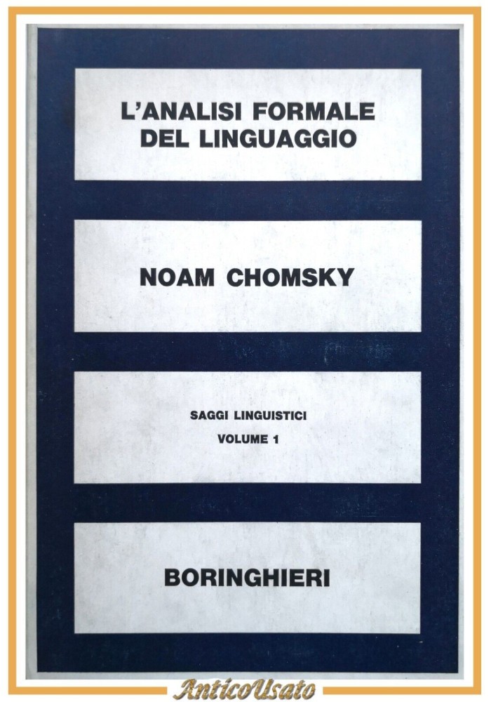 L'ANALISI FORMALE DEL LINGUAGGIO di Noam Chomsky 1969 Boringhieri Libro saggi