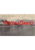 CARTOLINA UN SALUTO DAL LAGO DI LUGANO viaggiata 1911 - ORIGINALE d'epoca
