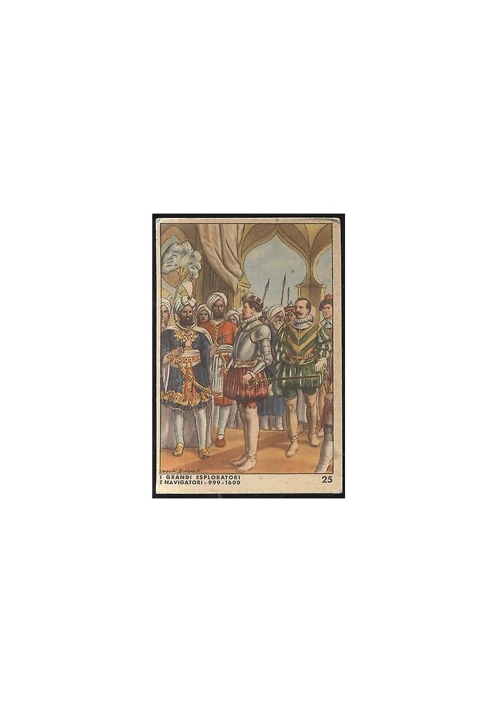 FIGURINA CARTONATA CARAMELLE ALBA I GRANDI ESPLORATORI E NAVIGATORI N 25