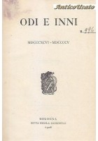 ODI E E INNI MDCCCXCVI MDCCCCV di G. Pascoli 1906 Nicola Zanichelli II edizione