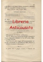 CASSINA ALIPRANDI SOPPRESSO - REGIO DECRETO - 1869 - LISSONE -originale d'epoca