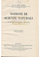 NOZIONI DI SCIENZE NATURALI di G Della Beffa 1937 SEI Libro