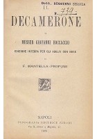 Il Decamerone di Giovanni Boccaccio 1905 Bideri Edizione Integrale