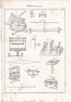 FISICA BUSSOLA INCISIONE STAMPA 1866 ORIGINALE TAVOLA VII ANTICA