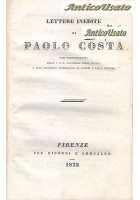 LETTERE INEDITE di Paolo Costa 1838 per Ricordi Le Monnier libro antico