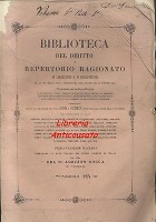 BIBLIOTECA DEL DIRITTO O REPERTORIO RAGIONATO Volume IV parte I 1855 Adriano Rocca