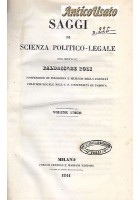 SAGGI DI SCIENZA POLITICO LEGALE di Baldassare Poli 1841 Perelli e Mariani
