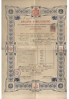 BARI 1907 DIPLOMA DI ABILITAZIONE ALL'INSEGNAMENTO LAVORO MANUALE SCOLASTICO