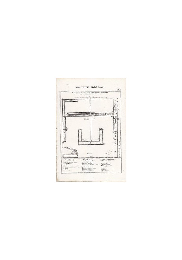 ARCHITETTURA CIVILE CARCERE SING SING INCISIONE STAMPA IN RAME 1866 ORIGINALE